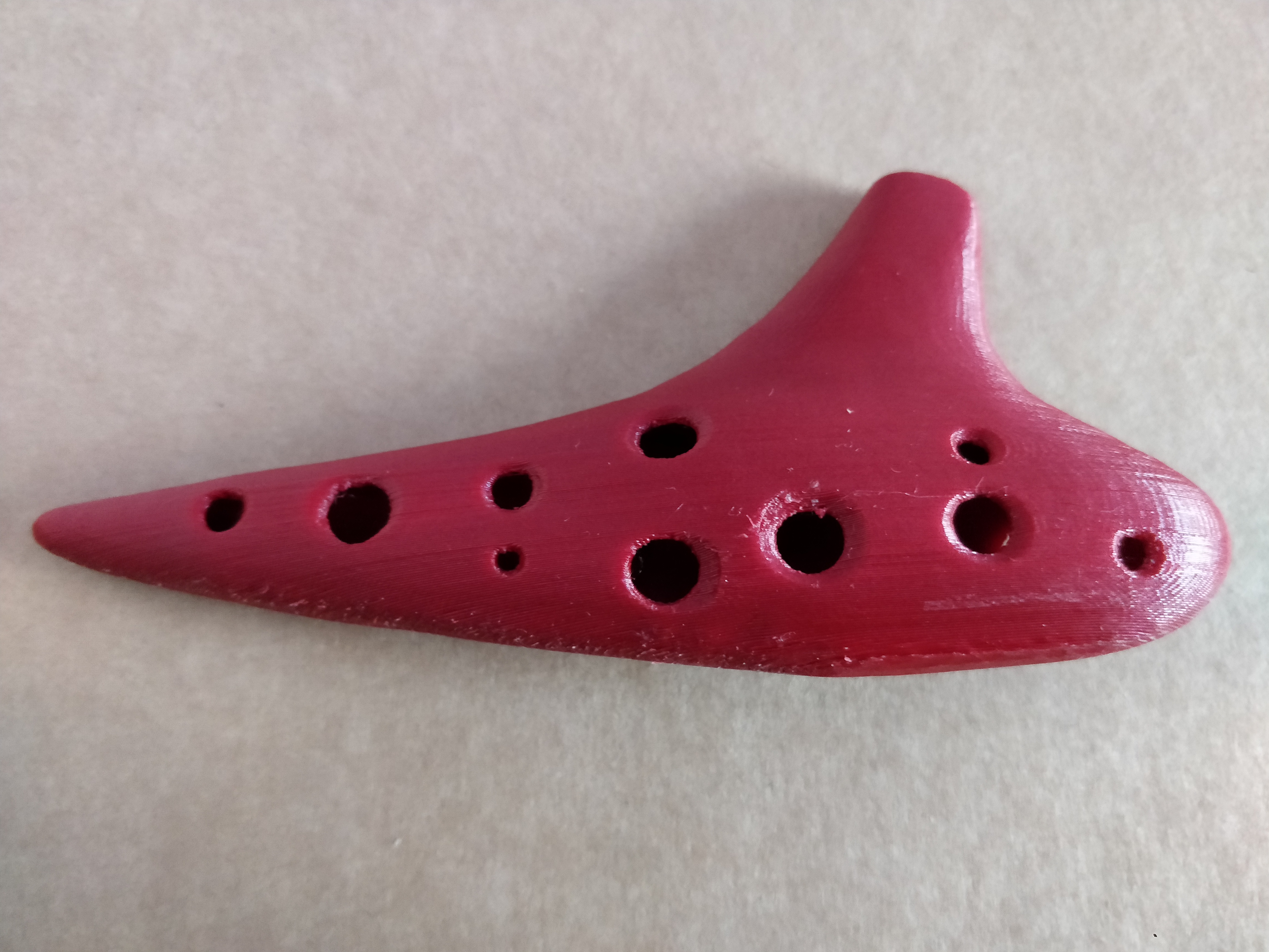 Smoothed 12 hole soprano ocarina